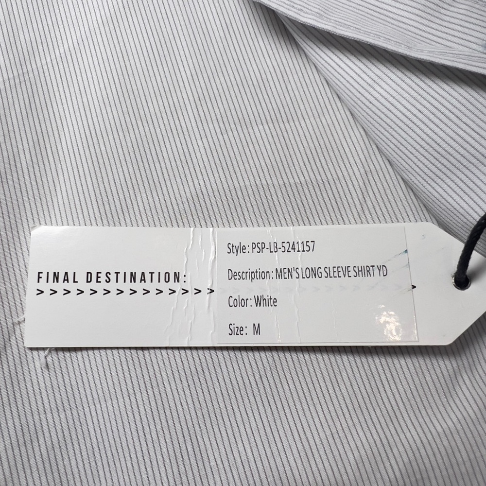 NWT PASSPORT Final Destination Men’s Long Sleeve Button‎ Down Shirt 100% Cotton - Picture 5 of 10